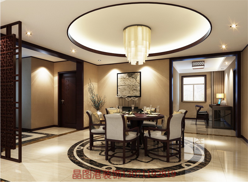 北京現代中式裝飾裝修公司三居室